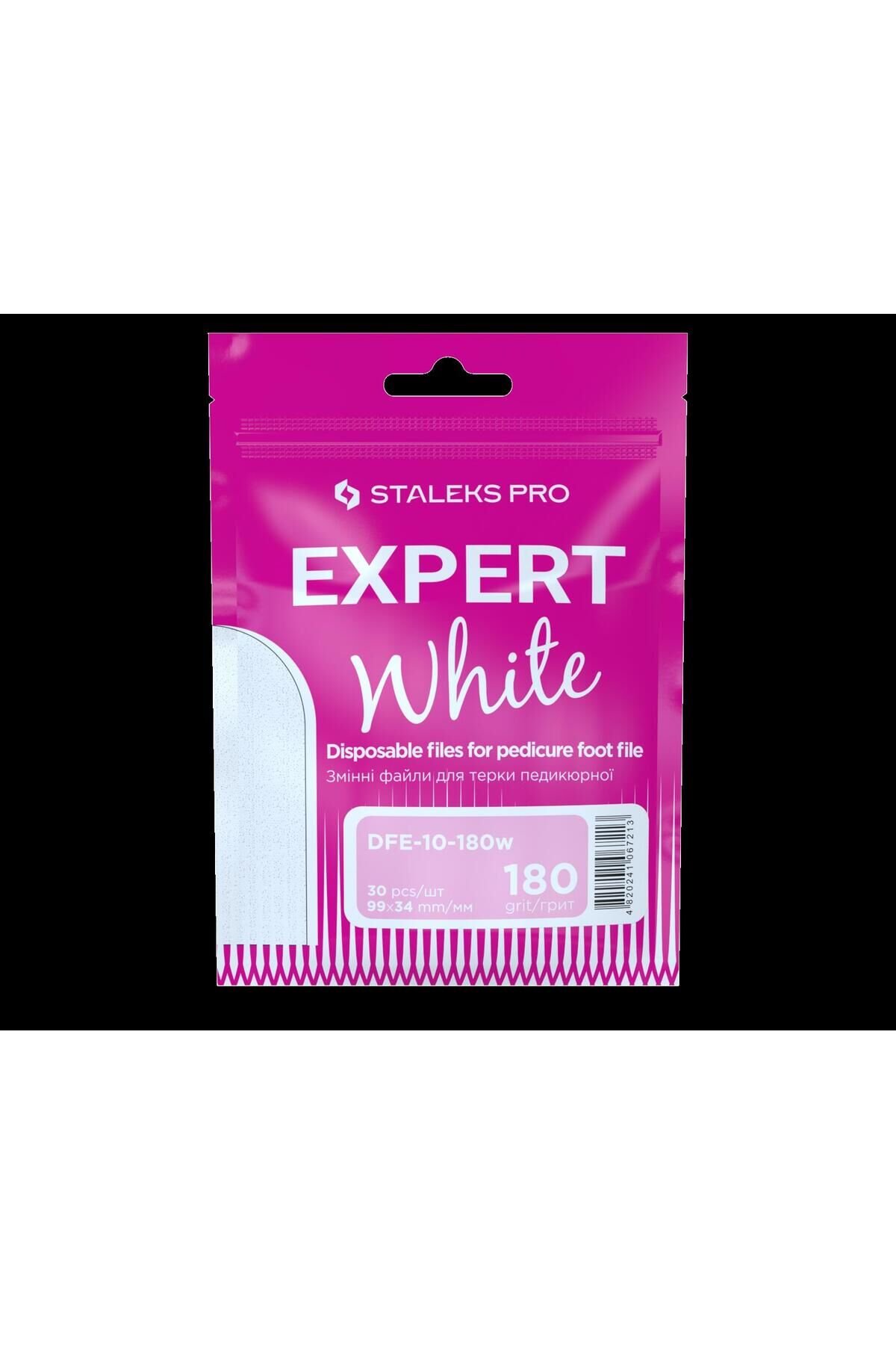 STALEKS Expert 10 Pedikür Törpü Için Yedek Beyaz Törpüler, 180 Grit (30 ADET)