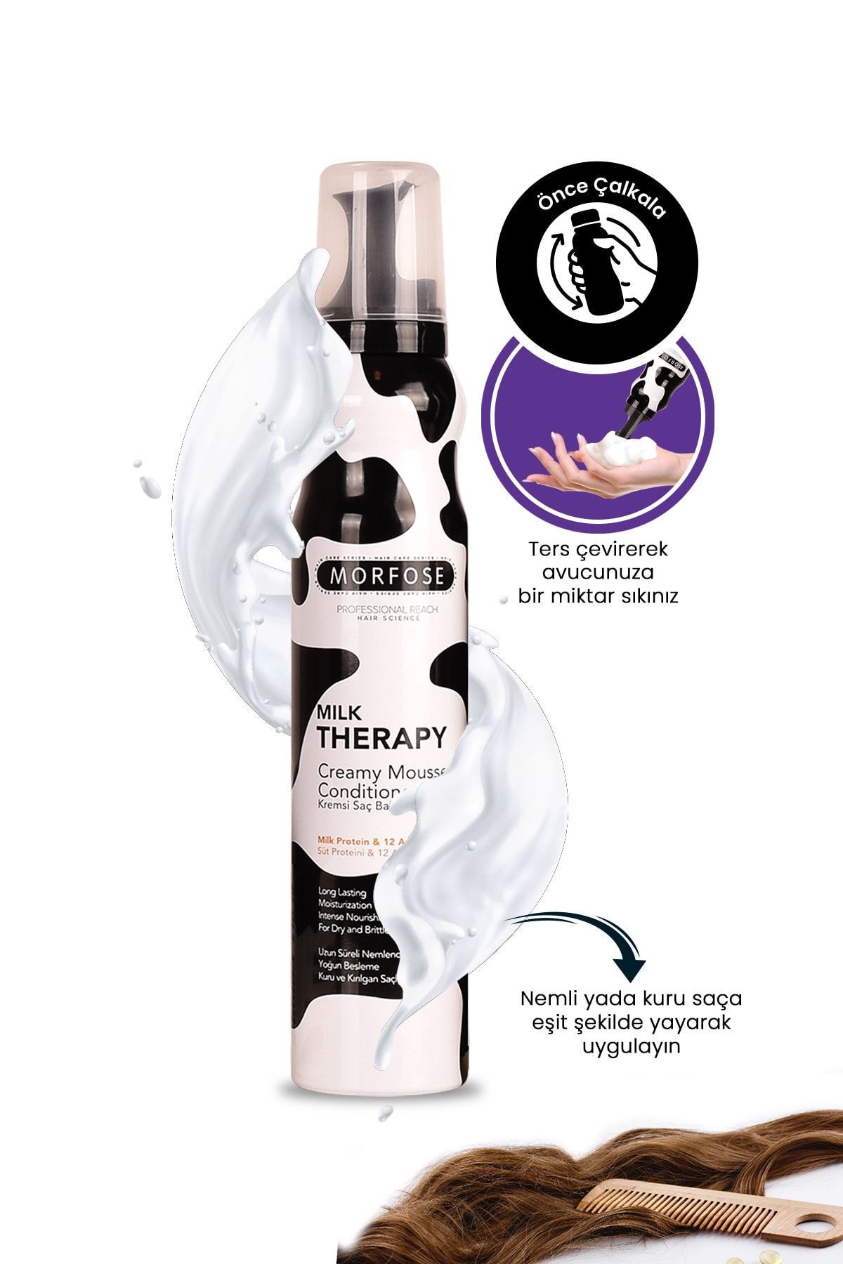 Morfose Milk Therapy Saç Bakım Onarıcı Köpük 200 ml
