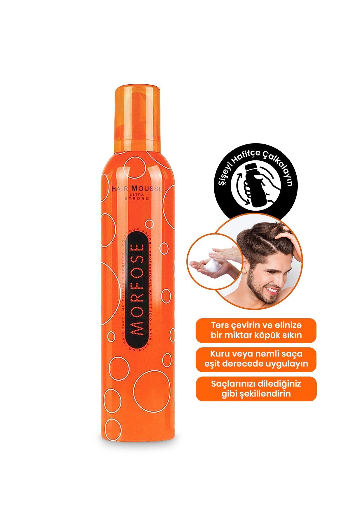 Morfose Saç Köpüğü Ultra Sert Turuncu 350 Ml