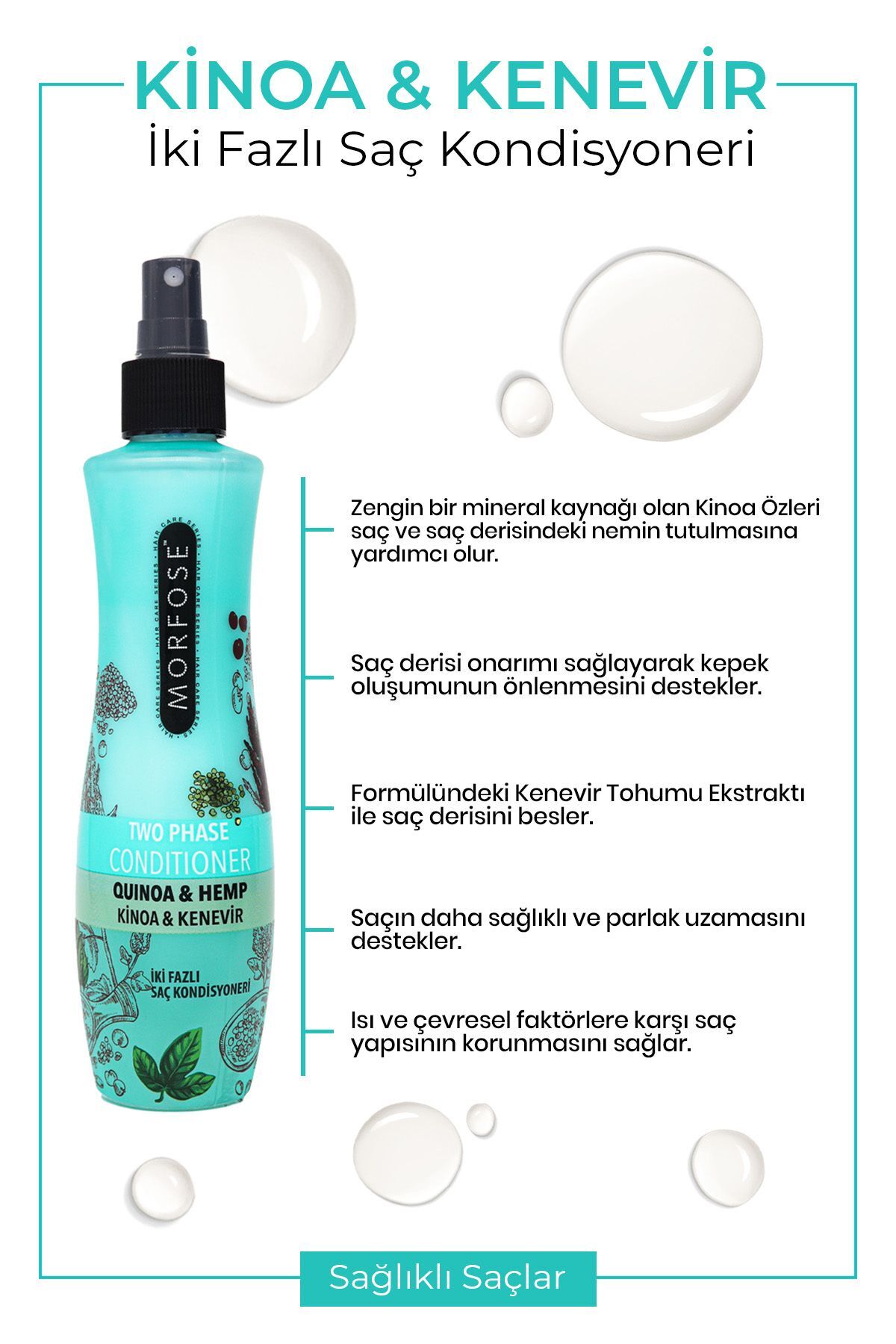 Morfose Çift Fazlı Kinoa İçeren Fön Suyu 240 ml