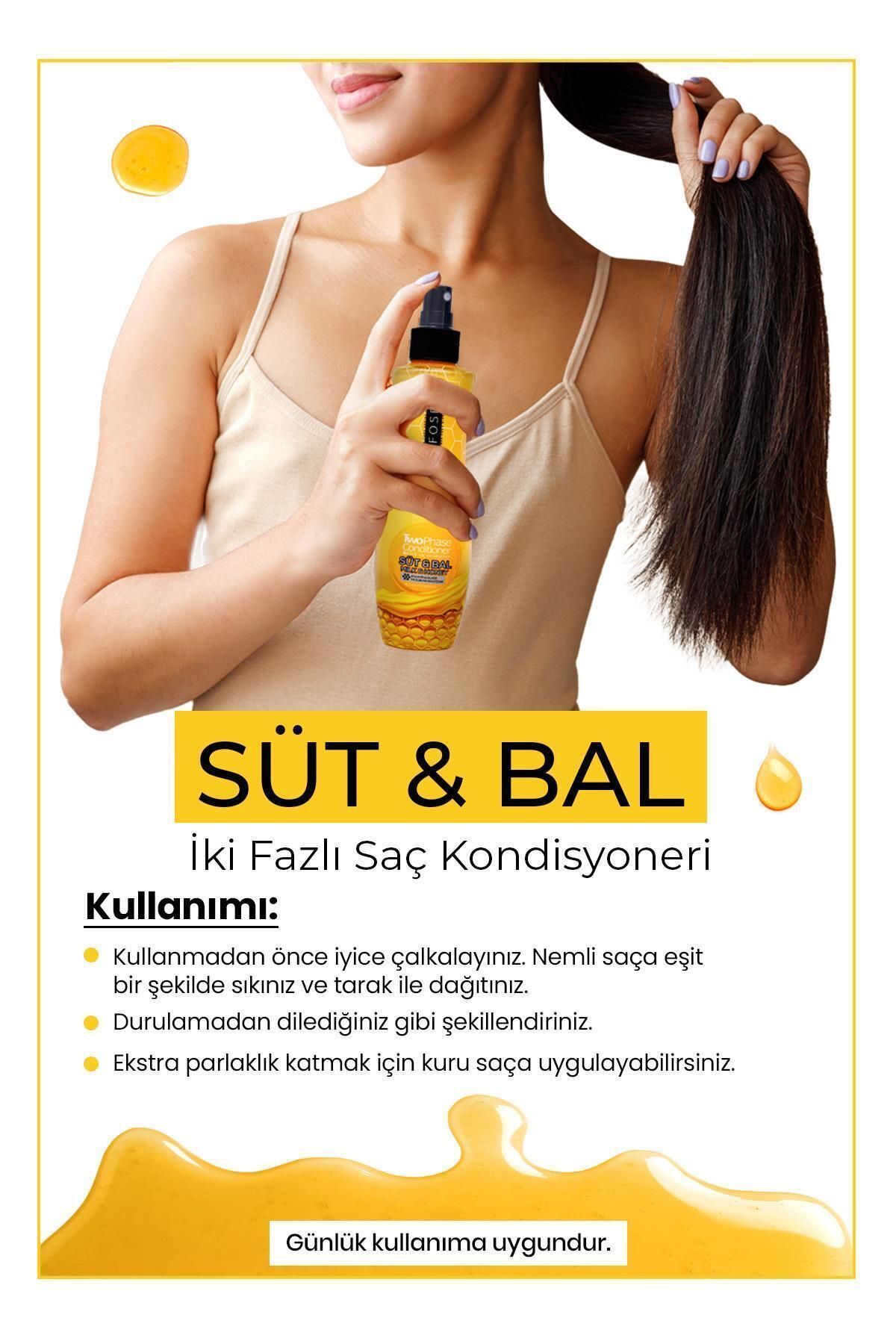 Morfose Boyalı ve Röfleli Saçlar İçin Çift Fazlı Süt & Bal Fön Suyu 240 ml