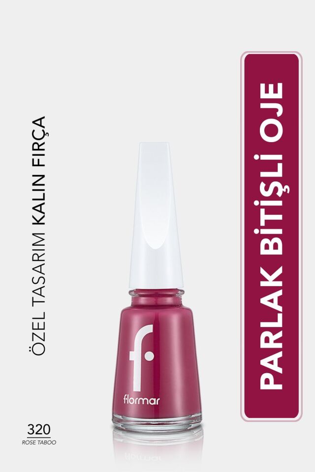 Flormar Nail Enamel Yüksek Pigmentli & Parlak Bitişli Oje Fne-320 Rose Taboo