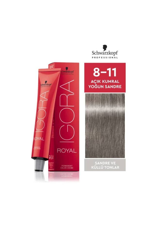Schwarzkopf Igora Royal Küllü Tonlar 8-11 Açık Kumral Yoğun Sandre Saç Boyası 60ml
