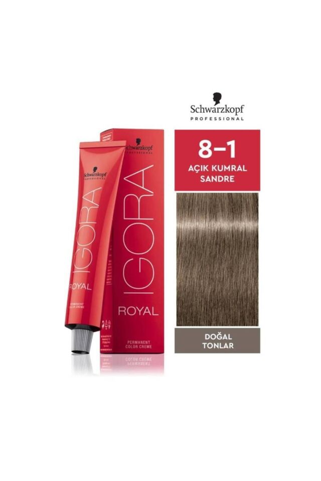 Schwarzkopf Igora Royal Doğal Tonlar 8-1 Açık Kumral Sandre Saç Boyası 60ml
