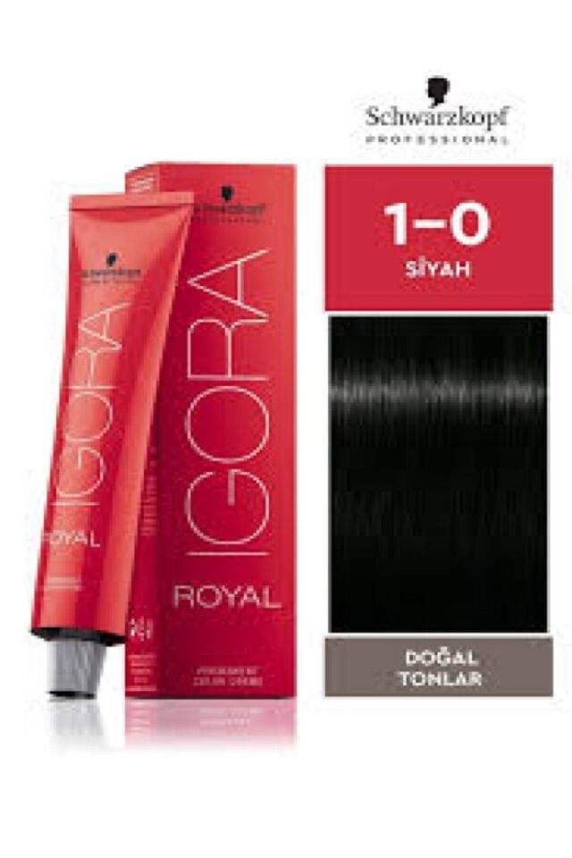 Igora Royal Permanet Color Creme - Saç Boyası No: 1-0 Siyah 60ml