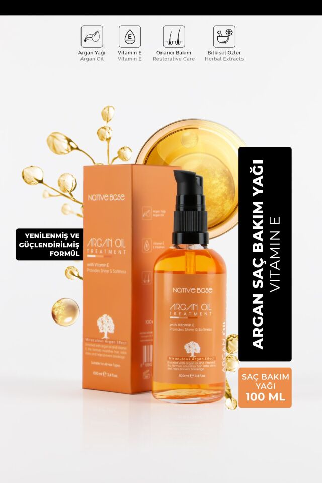 Native base argan oil treatment saç bakım yağı