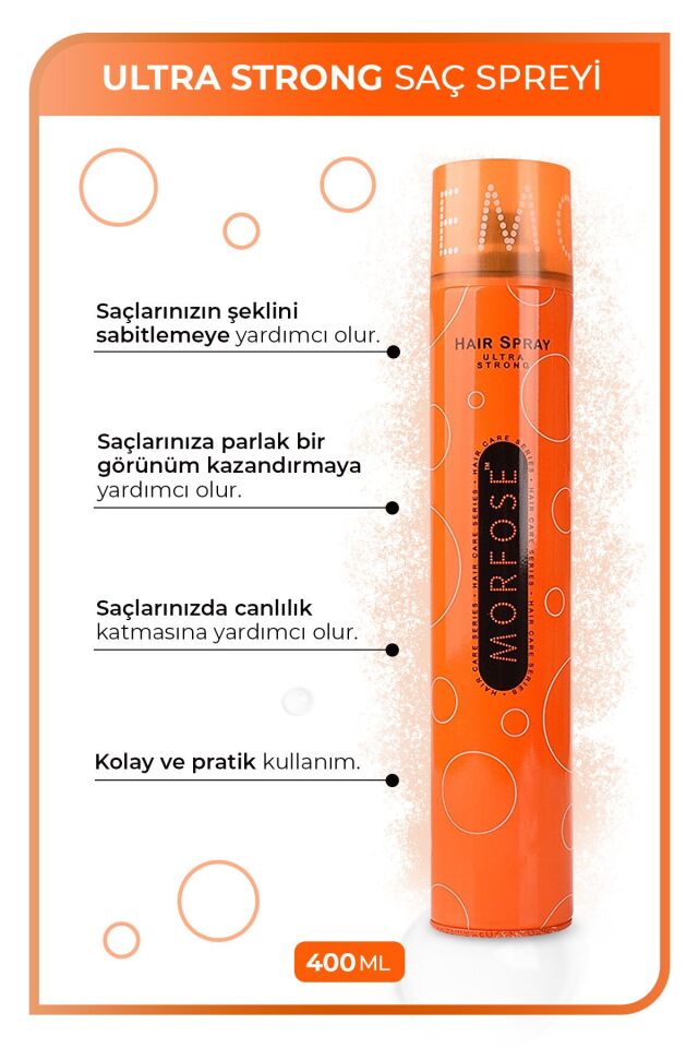 Ultra Strong Saç Spreyi 400 ml - Ultra Güçlü Tutuş