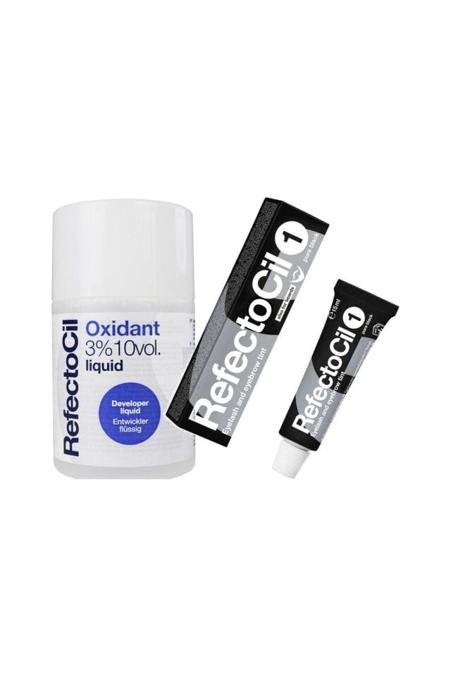Refectocil Siyah Kaş Kirpik Boyası No: 1 15 ml + Oksidan 100 ml