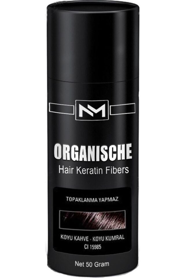 Organische Keratin Koyu Kahve Saç Tozu 50 gr