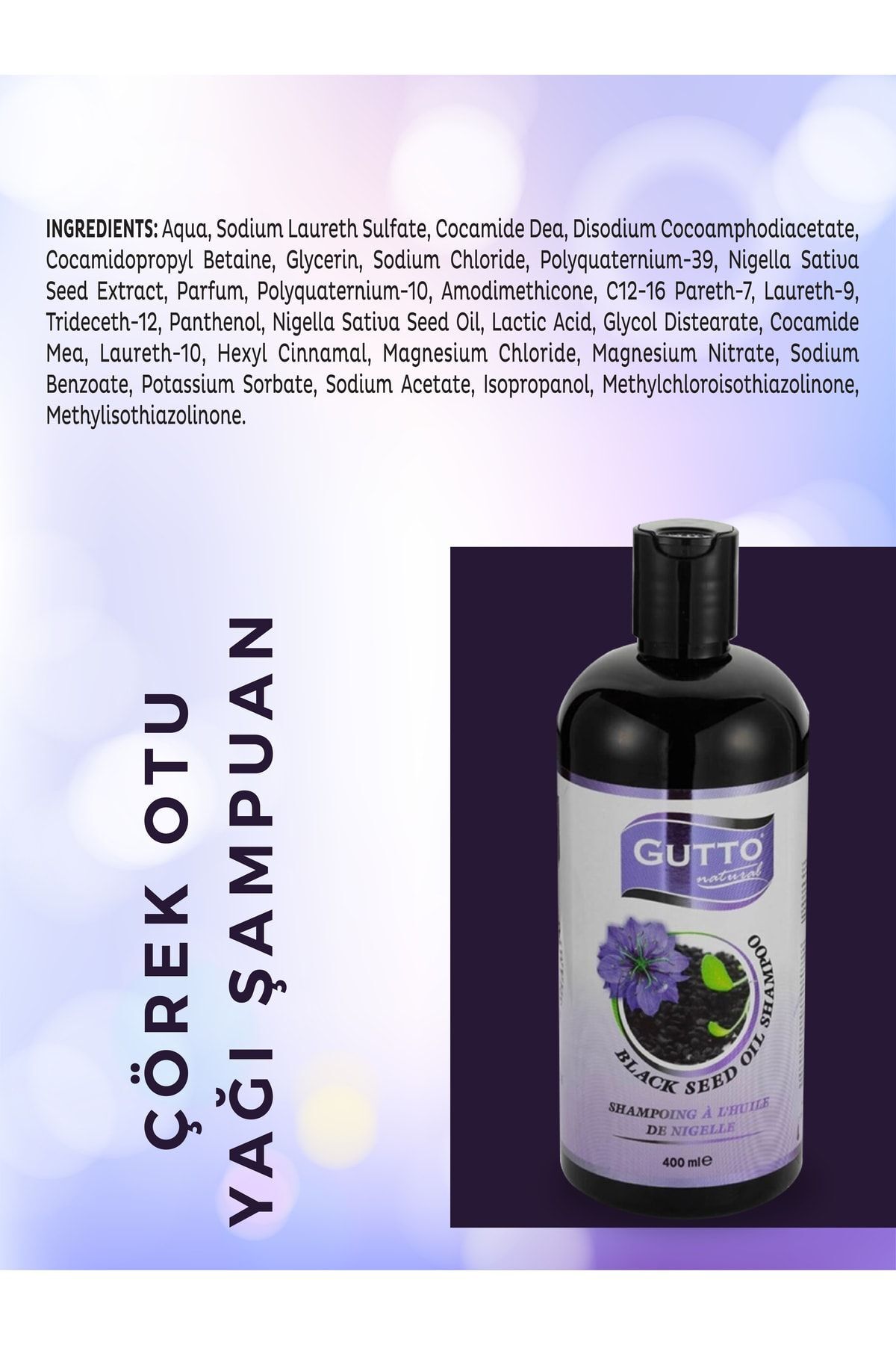Gutto Çörekotu Yağı Şampuanı 400 ml