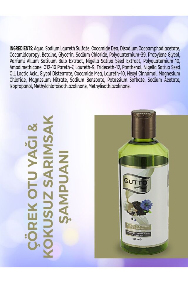 Gutto Sarımsak Çörekotu Şampuanı 400 ml