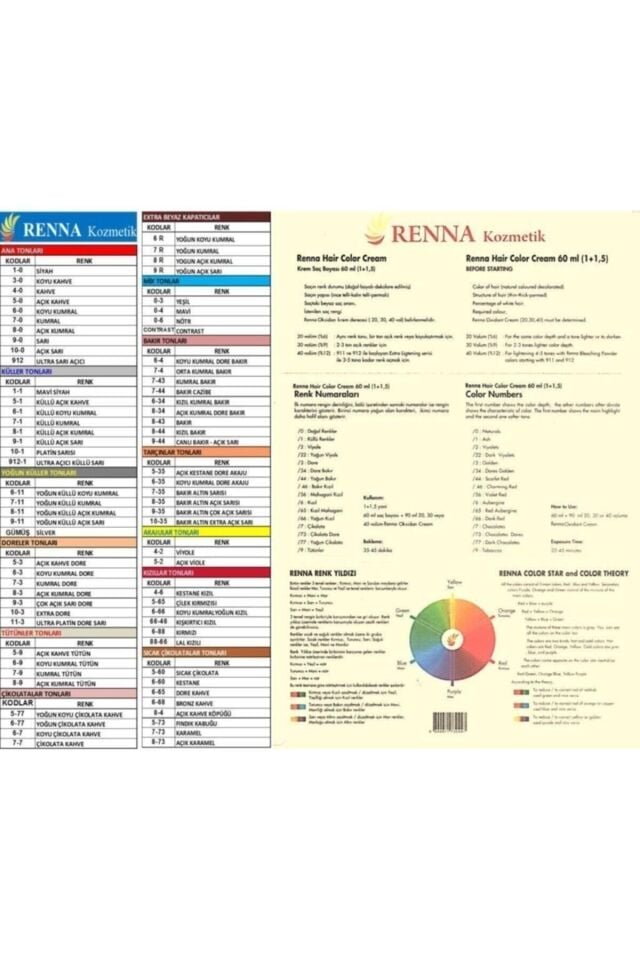 Renna Color Bakır Altın Açık Sarı Krem Saç Boyası 60 ml 8.35