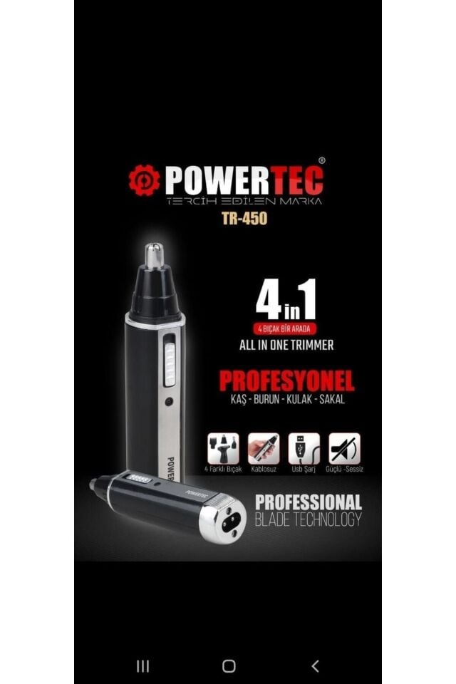 Powertec Tr-450 4in1 4bıçak Birarada Traş Makinası